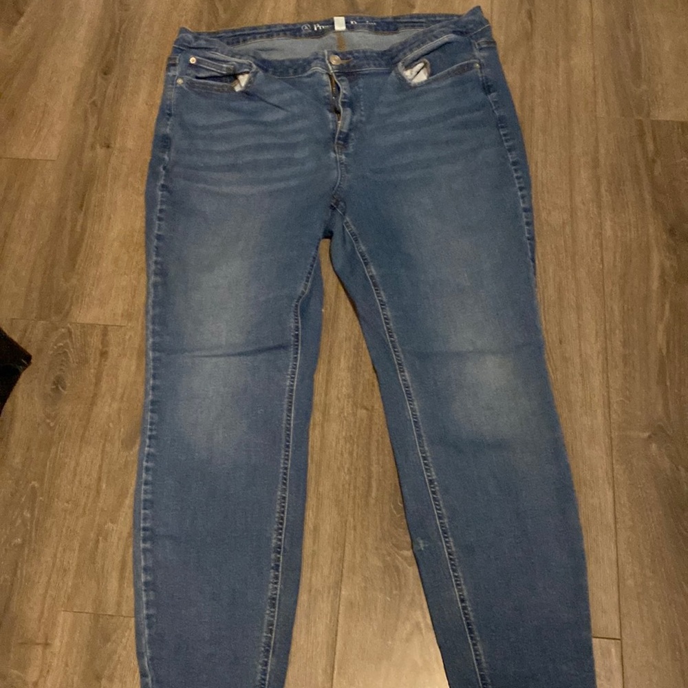 Plus size denim jeans